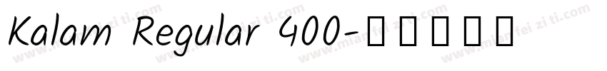 Kalam Regular 400字体转换